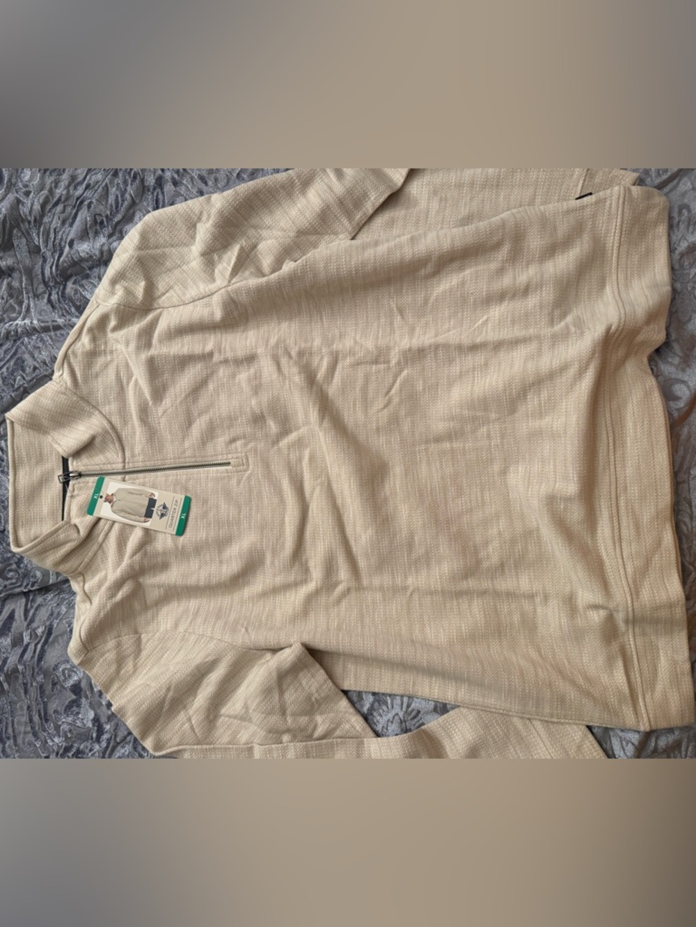 Dockers Light Beige Quarter-Zip Pullover